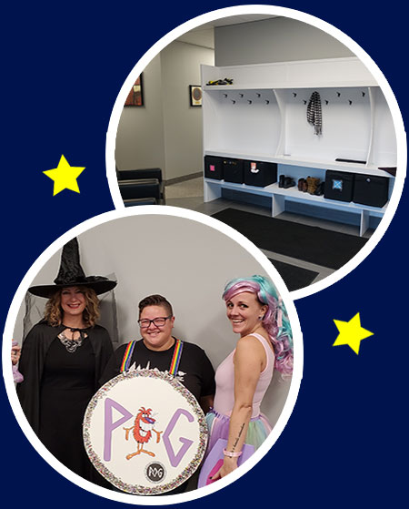 David's Vacation Club Holloween Team dressed up & Office photos